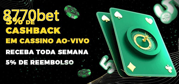 Promoções do cassino ao Vivo 8770bet